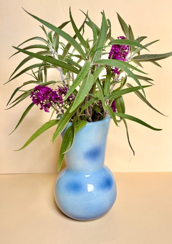 Producto - Florero Fangu Celeste y Azul