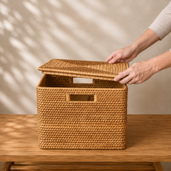 Producto - Caja Organizadora de Rattan L - 0