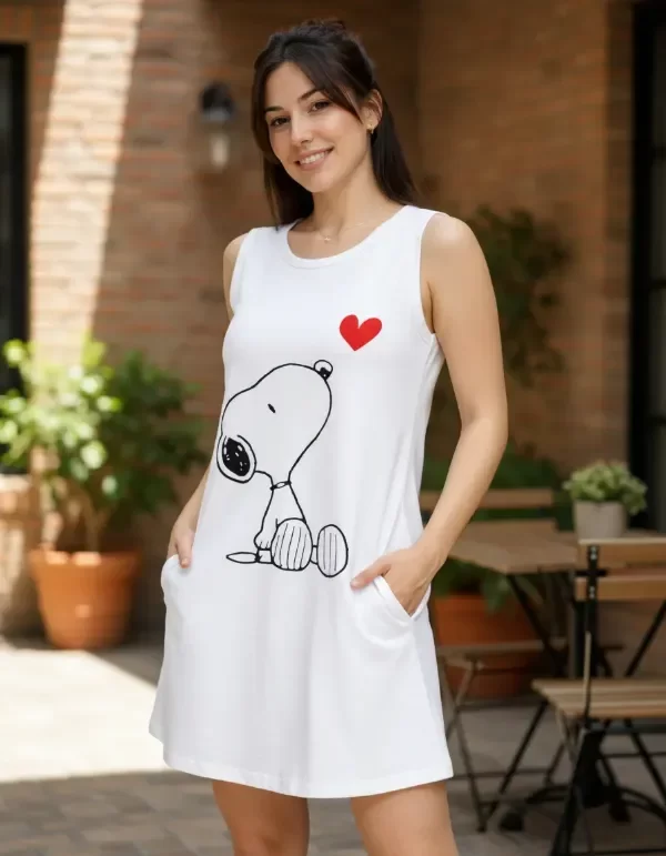 Producto - Vestido Snoopy Love BCO T4