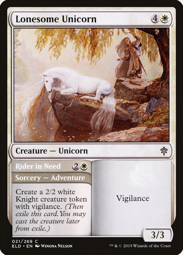 Producto - Lonesome Unicorn  Throne of Eldraine