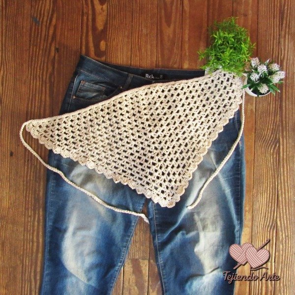 Producto - Pañuelo/Pareo Mara Crema