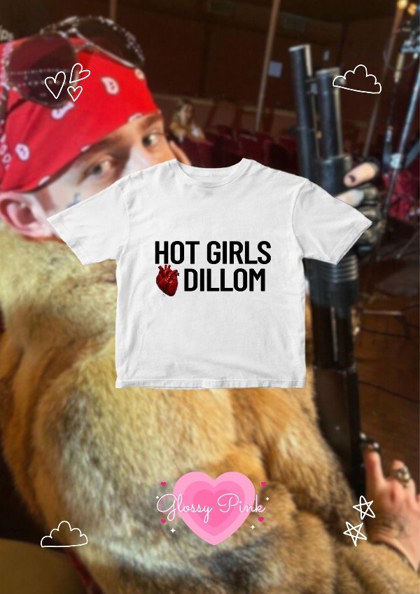 Producto - Baby Tee Hot Girls Love Dillom - DTF