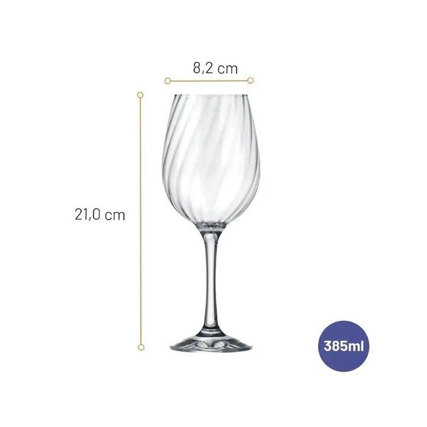 Producto - NADIR COPA VINO 385ML RAVENA(7B7701)FACETADA BULTO X12