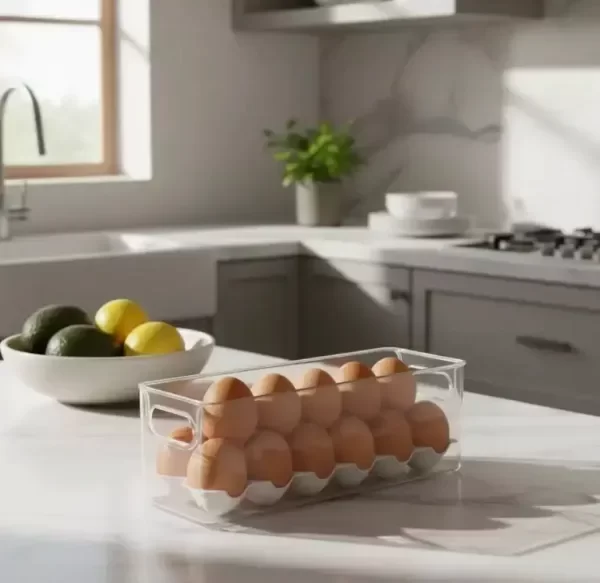 Producto - CAJA ACRÍLICO PORTA HUEVOS 17 u