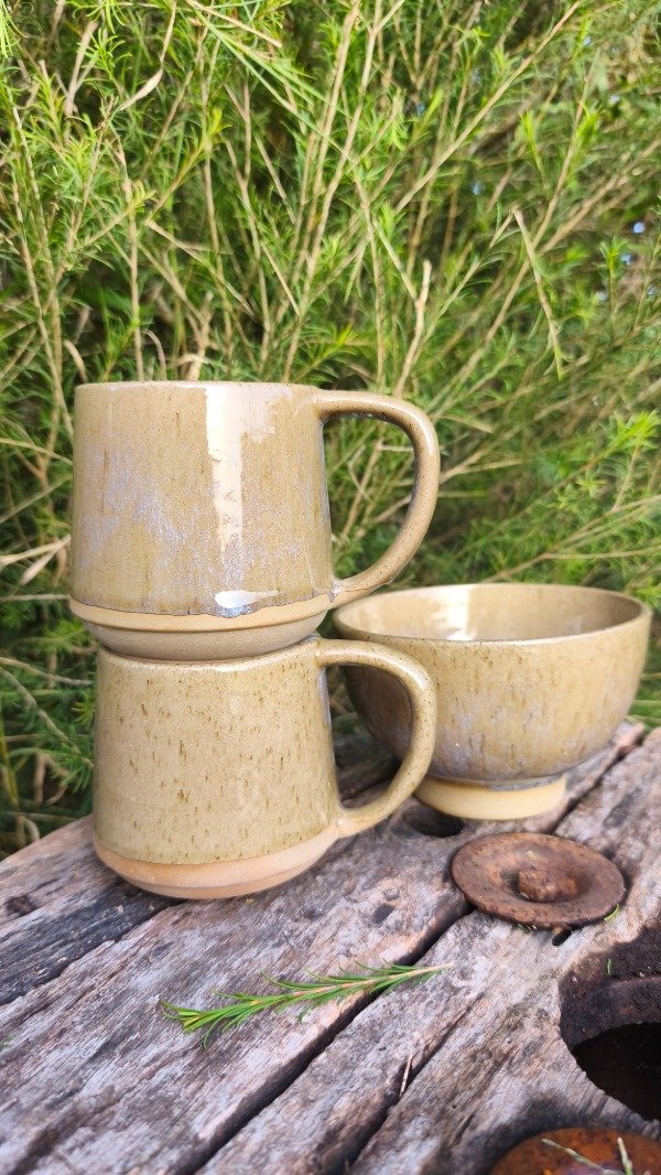 Producto - Tazas gres natural