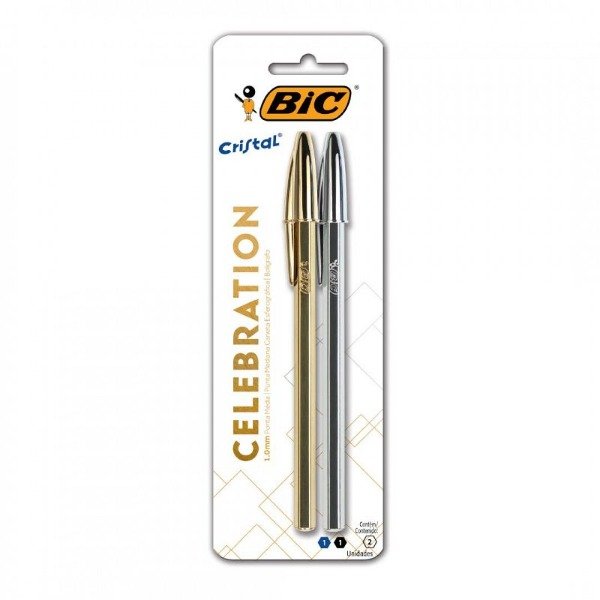 Producto - KIT BOLIGRAFOS BIC CELEBRATION METALICOS BLISTER X 2 PIEZAS