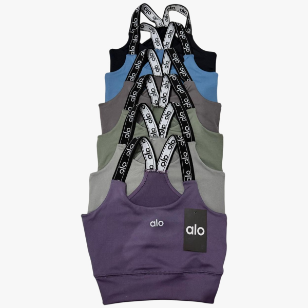 Producto - Top Deportivo Alo Mujer Bretel Elástico Doble Tela Delantera Varios Colores