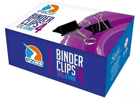 Producto - Aprieta Papel Binder Clips Negro 41 mm