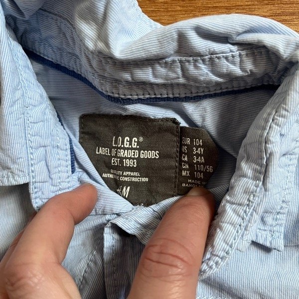 Producto - Camisa HyM Celeste 3/4A - 1