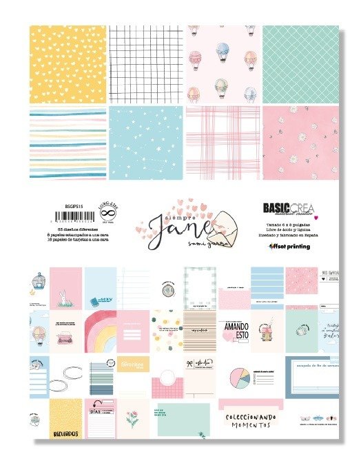Producto - Sami Garra Siempre Jane Papeles y Tarjetas 6x8"
