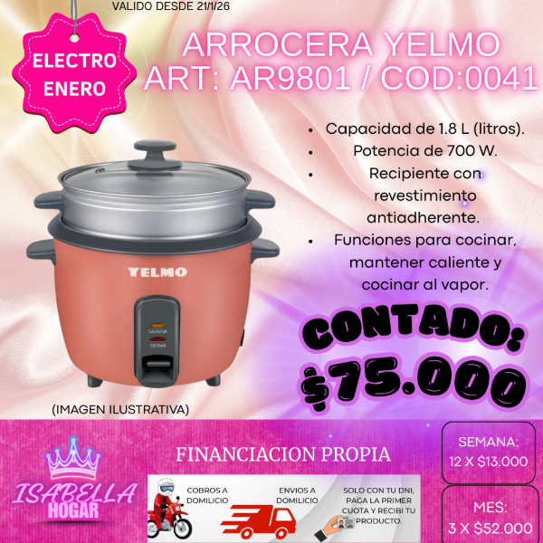 Producto - ARROCERA YELMO COD: AR9801 / COD: 0041
