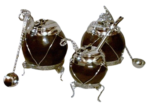 Producto - Conjunto Calabaza con calas hechas a mano.