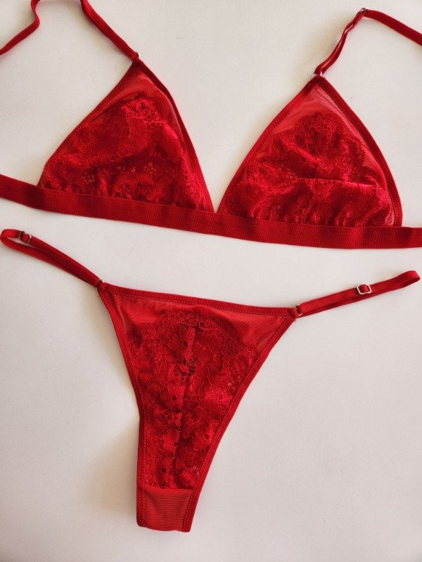 Producto - Conjunto de microtul y encaje - 1216