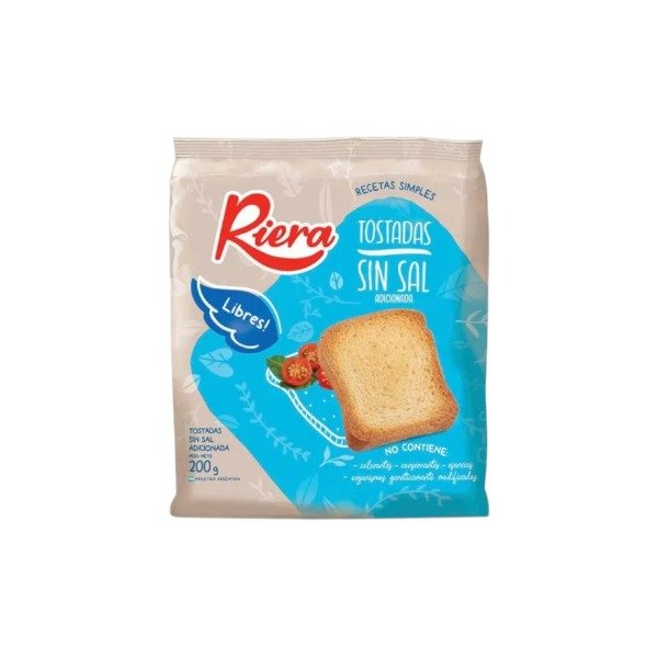 Producto - TOSTADAS RIERA SIN SAL 18u x 200grs