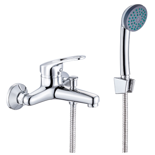 Producto - Griferia/Canilla Monocomando p/Ducha -c/Soporte y Manguera Flexible -Duchador