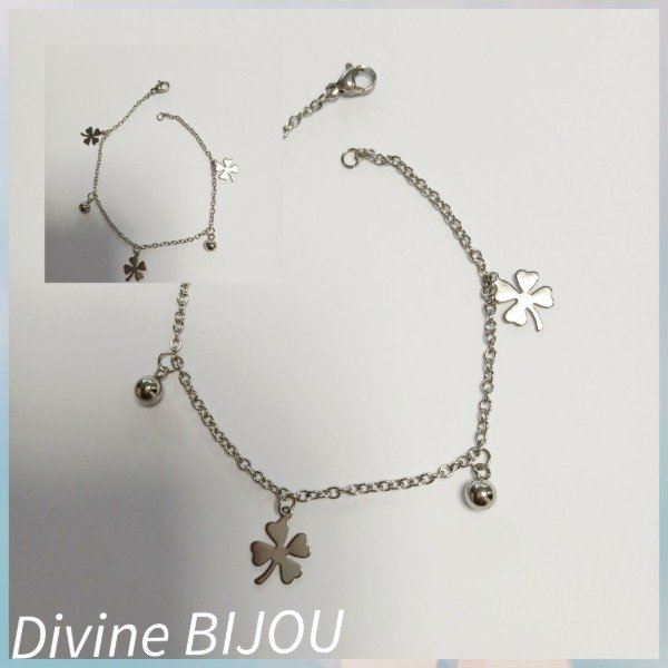 Producto - Pulsera trebol acero