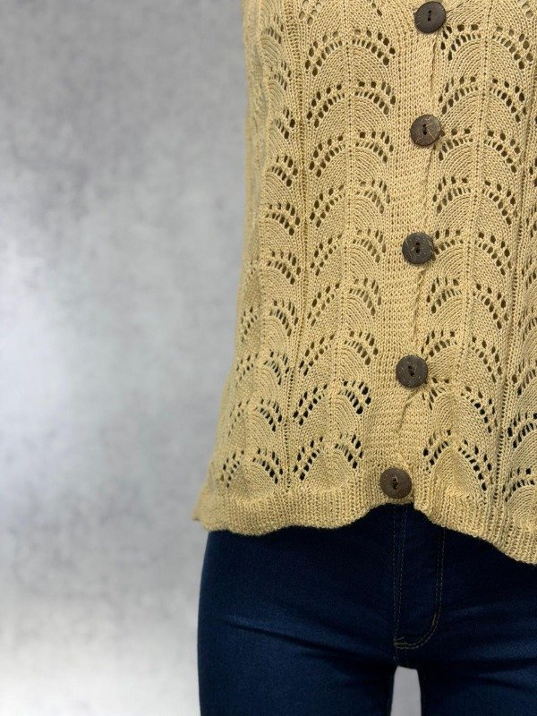 Producto - CHALECO BETIA BEIGE HILO TEJIDO - 1