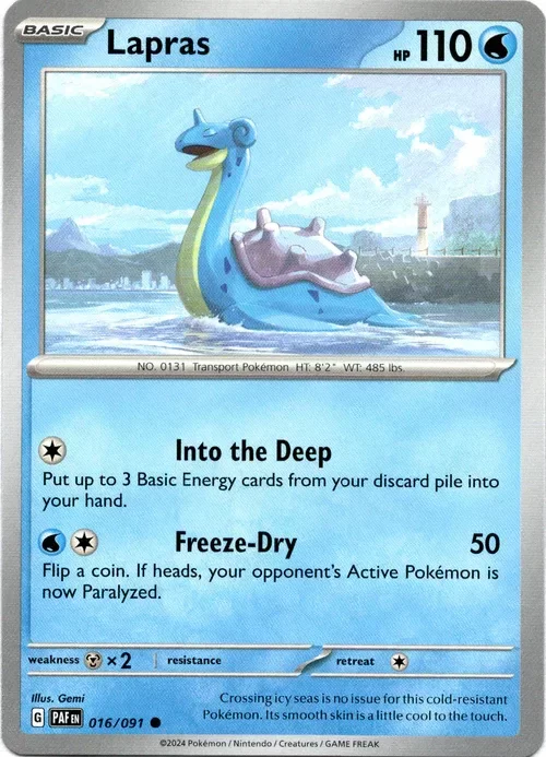 Producto - Lapras - 016/091 - Paldean Fates