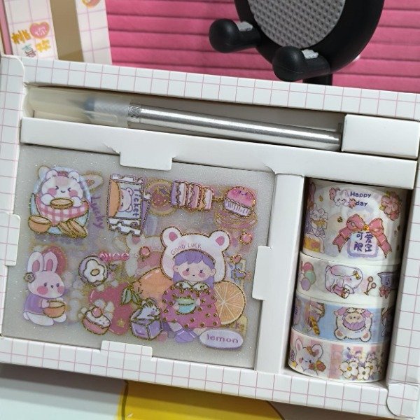 Producto - Washi tape - Laminas de stickers - Bisturí Craft Nena conejito