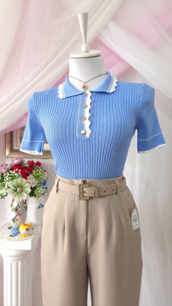 Producto - Remera de Hilo Berenice Celeste! IMPORTADA NUEVA