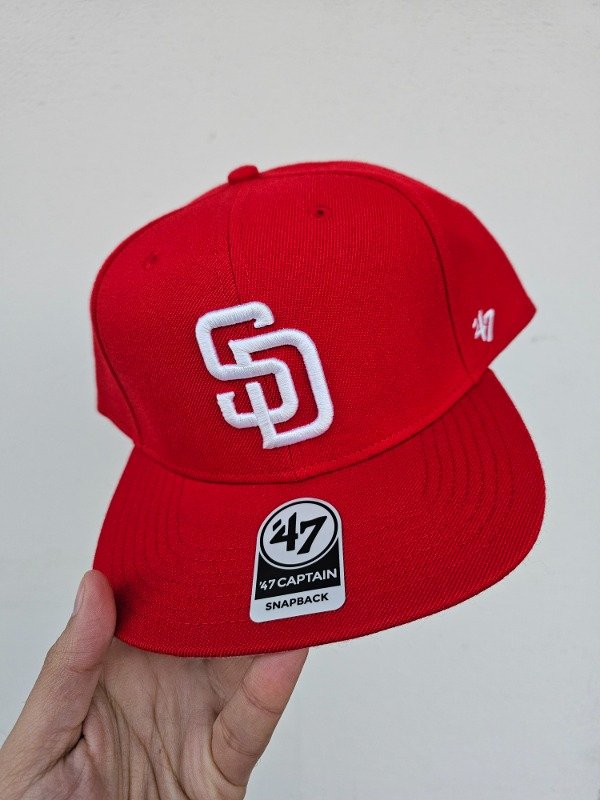 San Diego Padres red and white edition '47 brand captain snapback