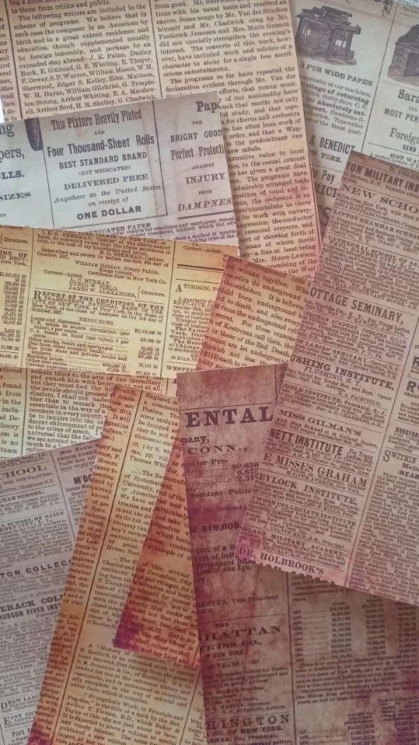 Producto - Set de papeles decorativos páginas vintage