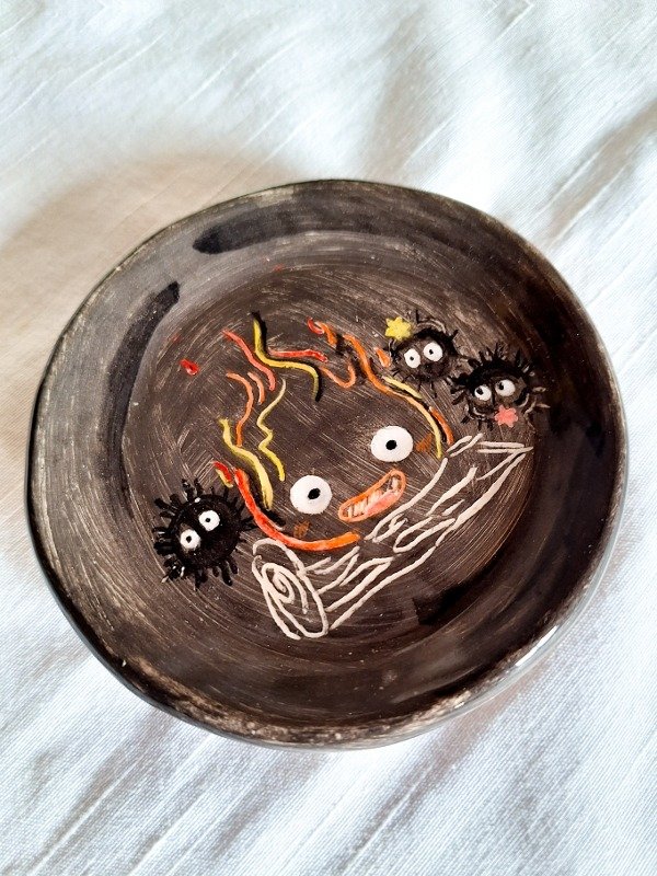 Producto - Plato cerámica Calcifer  -Studio Ghibli-