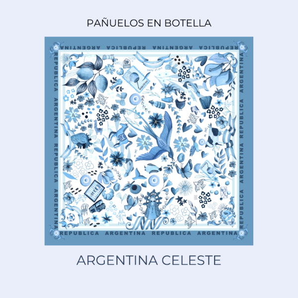 Producto - Pañuelo Argentina Celeste 70 x 70