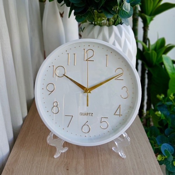 Producto - Reloj De Pared Blanco Con Dorado RL2511