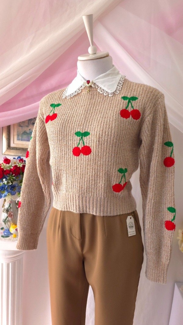 Producto - Sweater Cherry Baige! IMPORTADO NUEVO