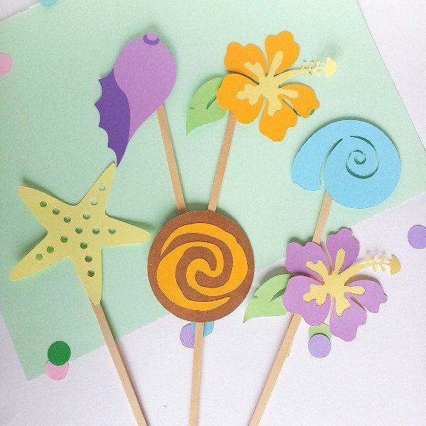 Producto - Pack x 6 mini toppers Moana