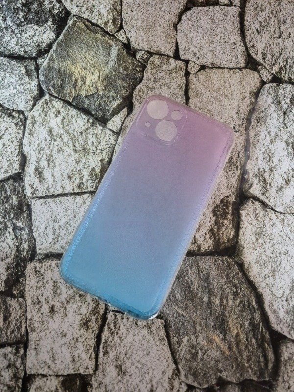 Producto - Funda tpu degradé Iphone 13 lila celeste