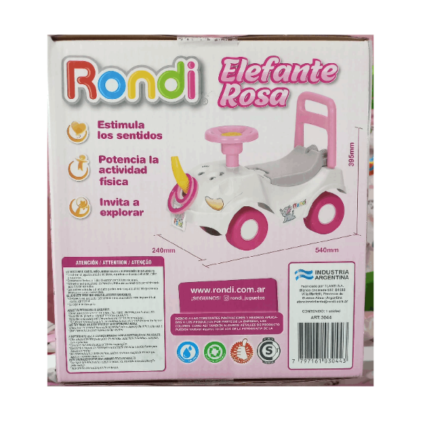 Producto - Andarin elefante rosa - Rondi - 3