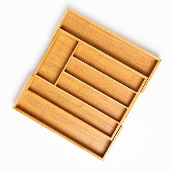 Producto - Cubiertero extensible 5 divisiobes bambu 37x25cm