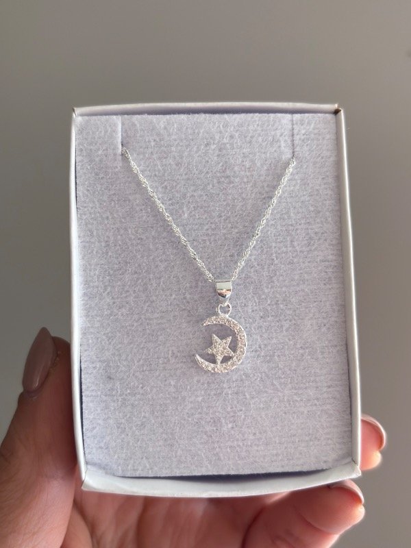 Producto - Collar luna/estrella micropave