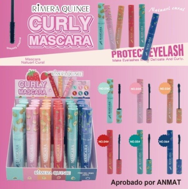 Producto - MASCARA DE PESTAÑAS CURLY - RIMERA QUINCE - CAJA DE 24 UNIDADES