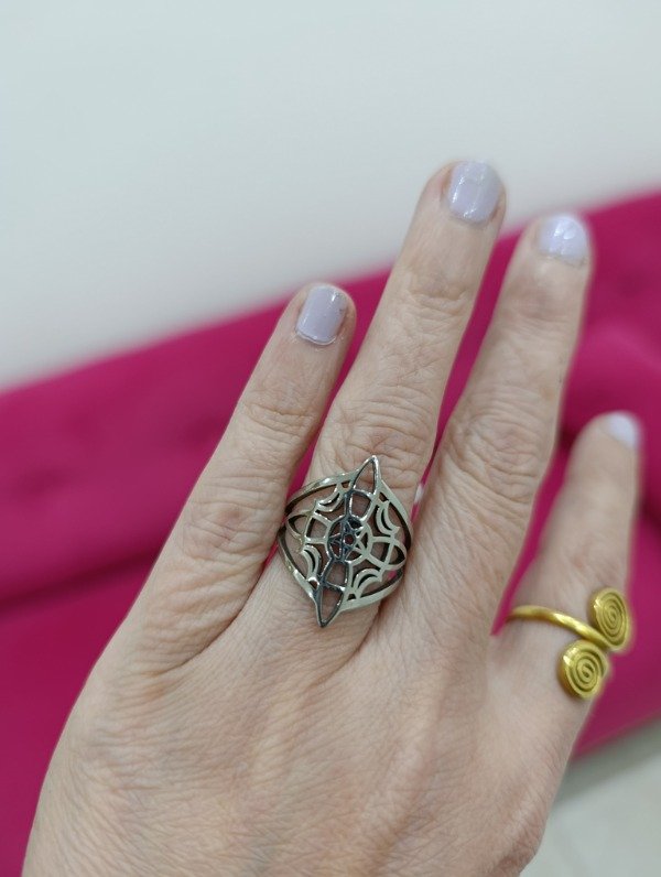 Producto - Anillo nudo de bruja acero - 1