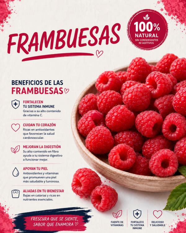 Producto - Frambuesas enteras congeladas 500gr