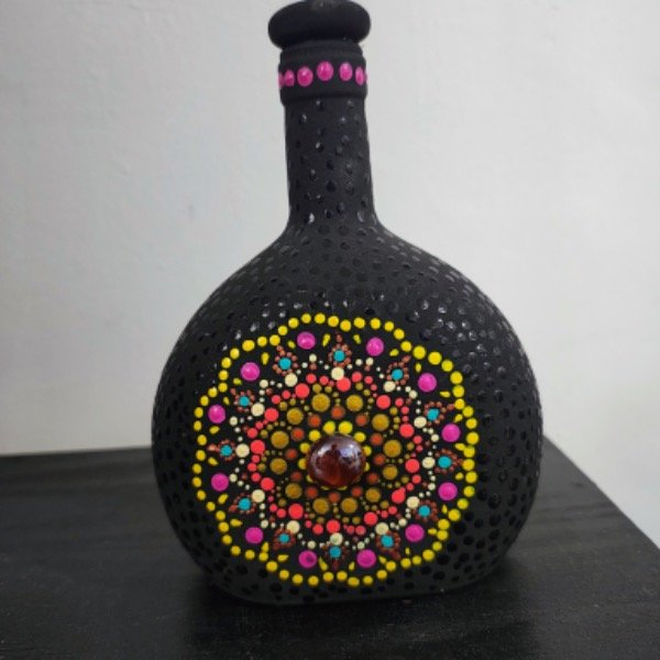 Producto - Frasco decorativo: "Mandala solar"