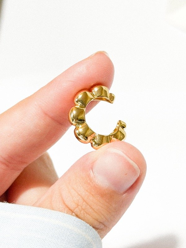 Producto - Aro Cuff estilo chunky-acero dorado