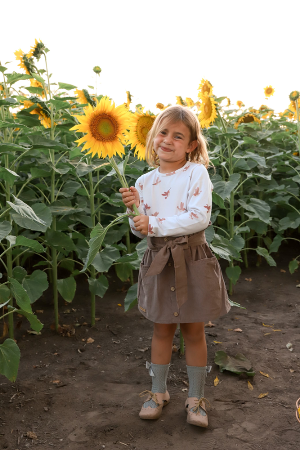 Producto - POLLERA ISAURA CORDEROY CHOCOLATE