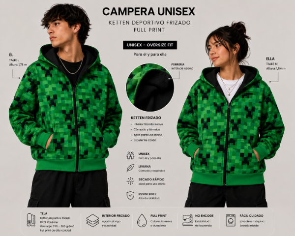 Producto - Camperas Unisex CREEPER