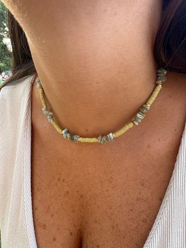 Producto - COLLAR LIMA - Cuarzo verde