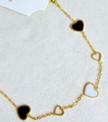 Producto - Pulsera con corazones Q YG308 DNB 2/26