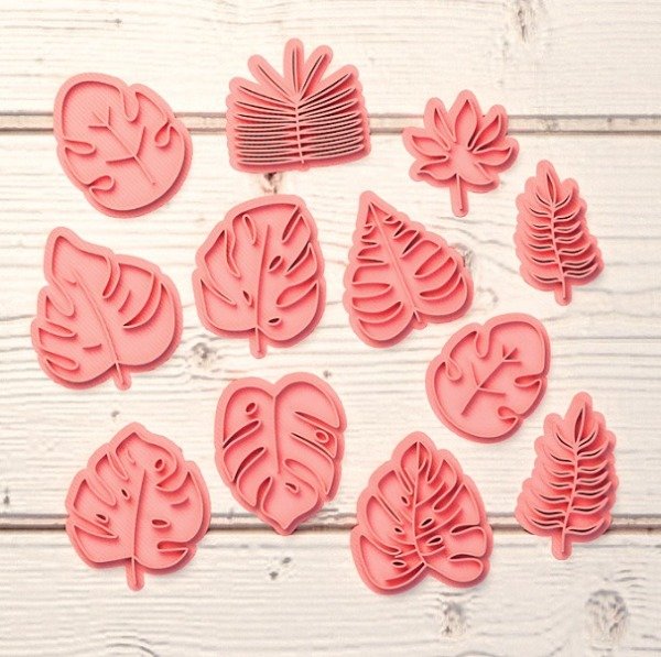 Producto - Set stamps hojitas selva tropical