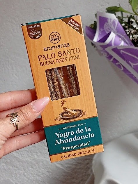 Producto - Sahumerios mini palo santo - Aromanza premium - Caja x5 varillas - 5