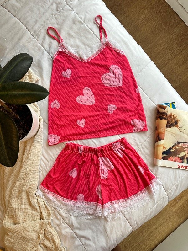Producto - PIJAMA CORTO CORAZONES