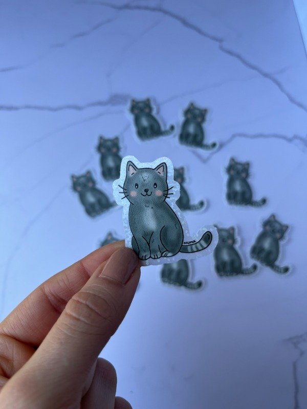 Producto - Sticker vinilo transparente GATO