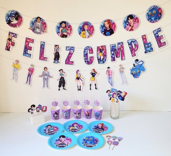 Producto - K Pop Demon Hunters Cotillón Kit Cumpleaños Completo