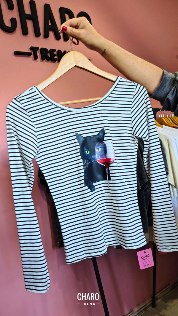 Producto - CAMISETA RAYADA CAT CAME